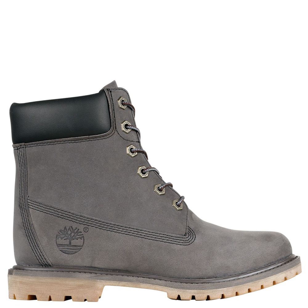 Bototos Timberland Mujer 6-Inch Premium Waterproof Internal Wedge Gris Oscuro - Chile BUT-897146